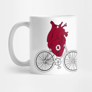 Heart bike Mug